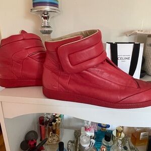 Red High-Top Sneakers